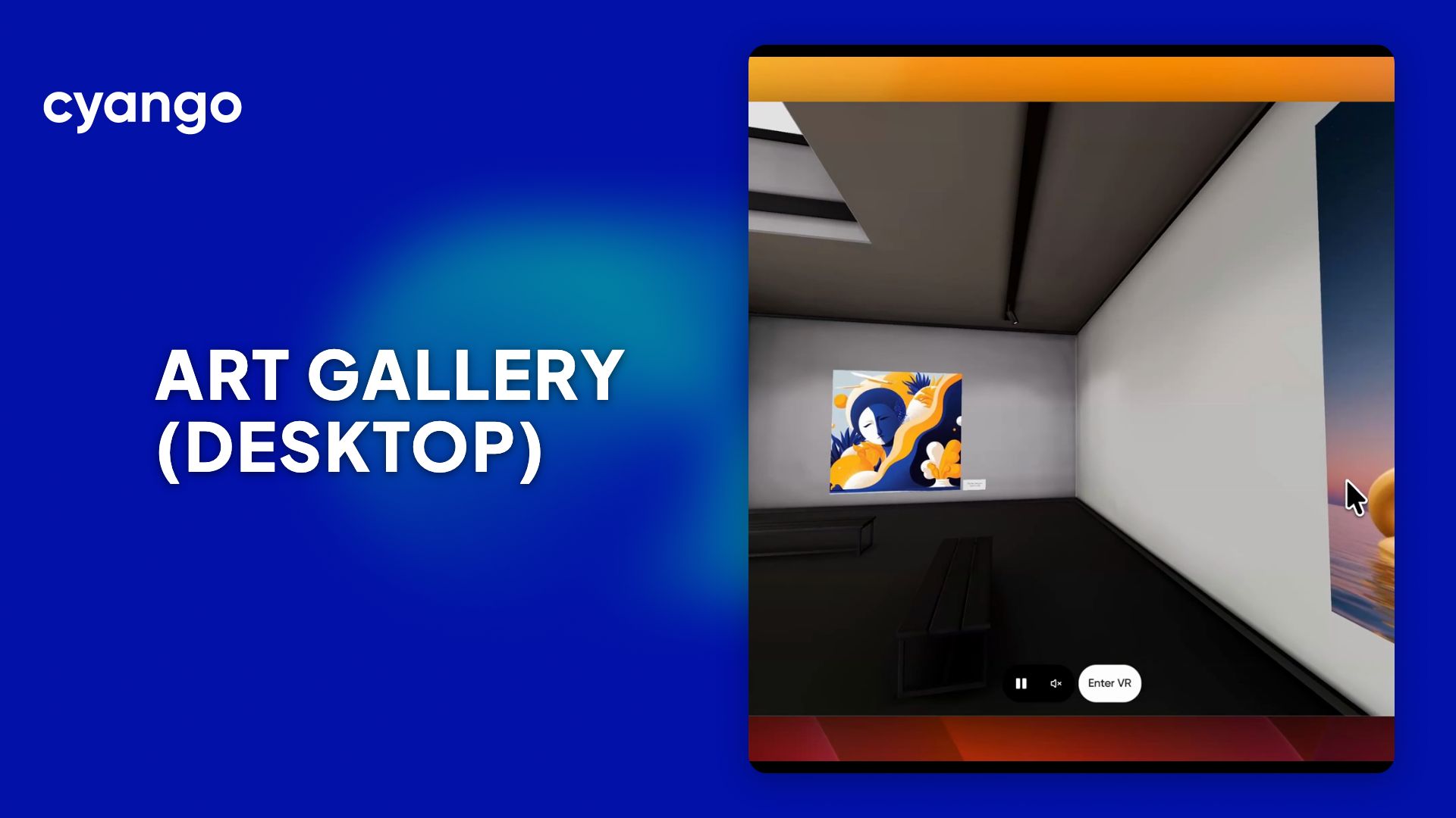 Virtual art gallery on desktop - Learn